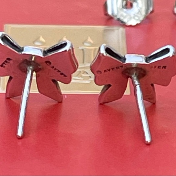 James Avery Retired Ribbon bow post studs earrings - Picture 4 of 9